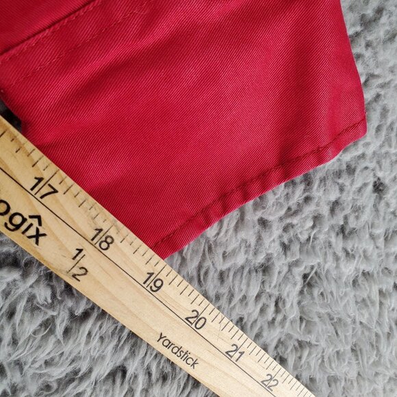 Wrangler Shirt Mens Bix 4X Red Long Sleeve Button-Up Brushpopper Pearl Snap - Picture 6 of 8